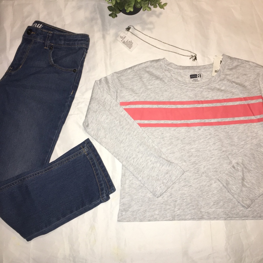 Crazy 8 girls 3 piece outfit size 7-8